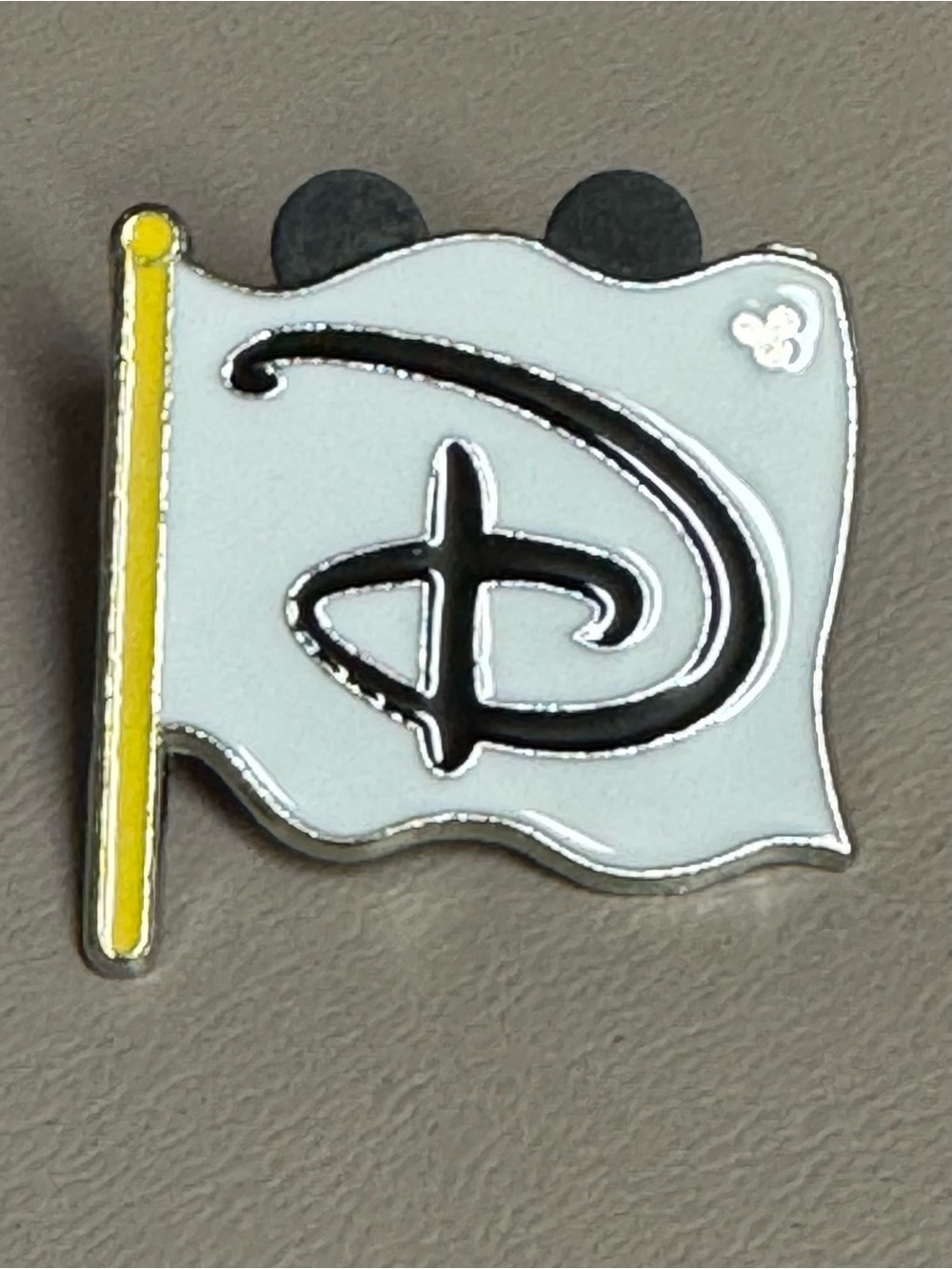 Disney Classic D Flag Hidden Mickey Pin